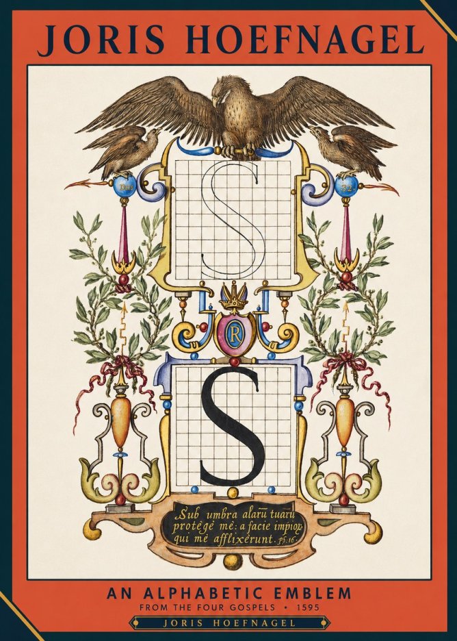 Joris Hoefnagel An Alphabetic Emblem from the Four Gospels No2 - Plakát