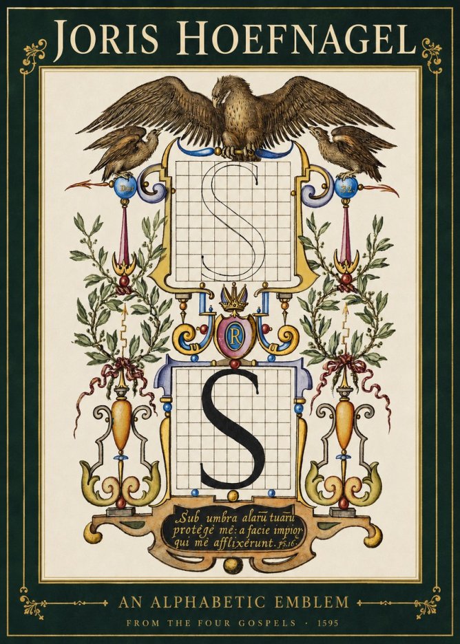Joris Hoefnagel An Alphabetic Emblem from the Four Gospels No3 - Plakát