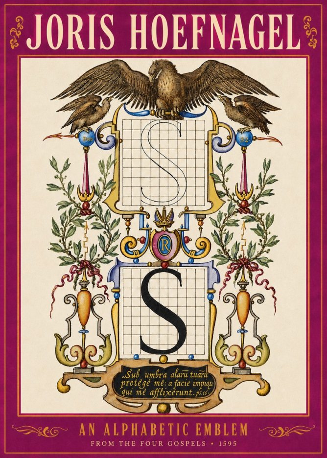 Joris Hoefnagel An Alphabetic Emblem from the Four Gospels No5 - Plakát