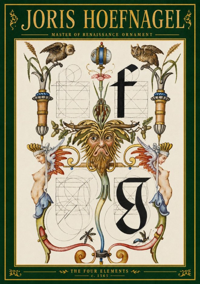 Joris Hoefnagel The Four Elements II No3 - Plakát