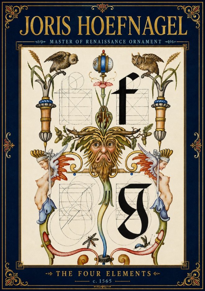 Joris Hoefnagel The Four Elements II No6 - Plakát