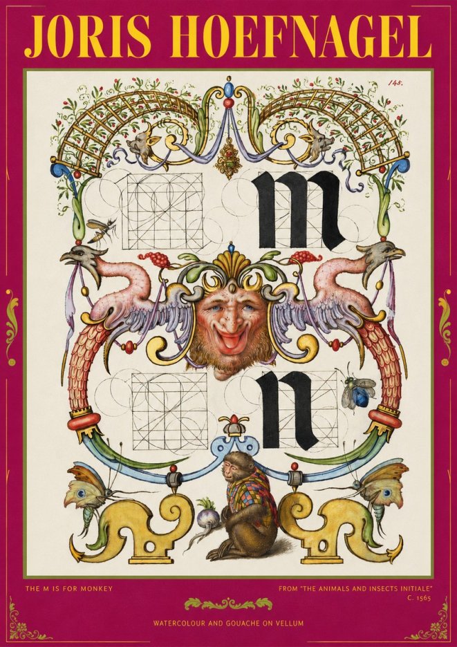 Joris Hoefnagel Grotesques and Ornaments No3 - Plakát