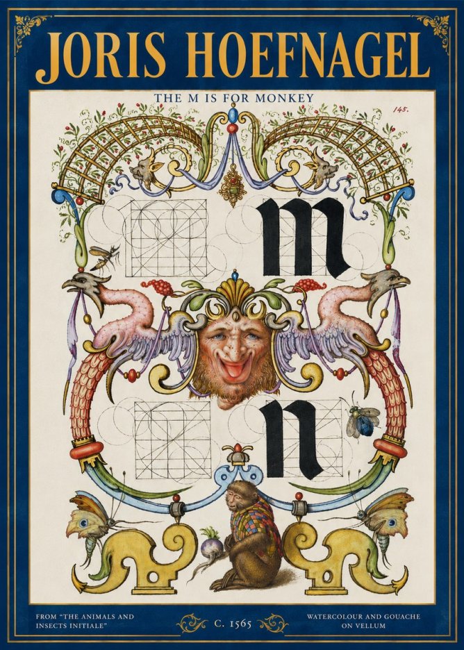 Joris Hoefnagel Grotesques and Ornaments No4 - Plakát