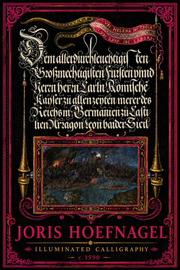 Joris Hoefnagel Illuminated Calligraphy No4 - Plakát