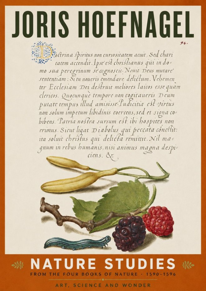 Joris Hoefnagel Nature Studies No4 - Plakát