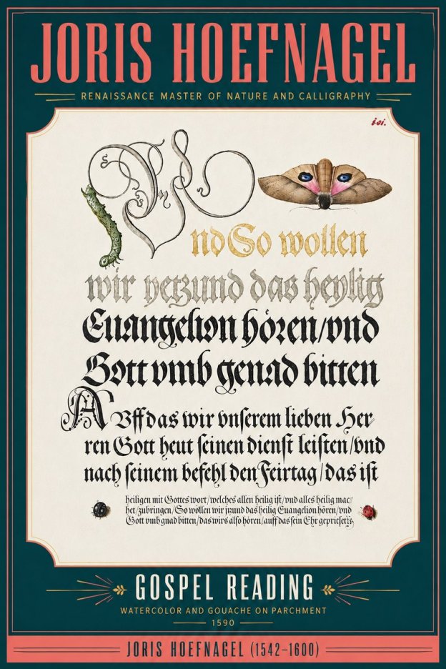 Joris Hoefnagel Gospel Reading No5 - Plakát