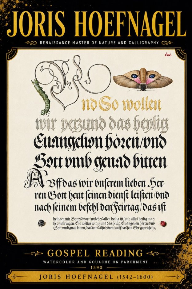 Joris Hoefnagel Gospel Reading No6 - Plakát