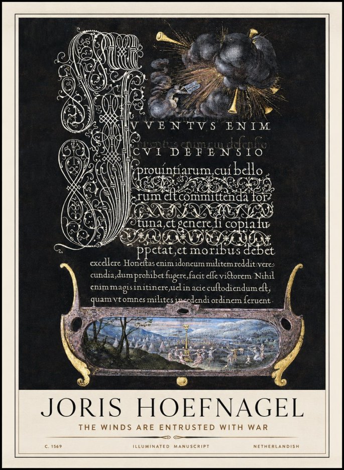 Joris Hoefnagel The Winds Are Entrusted with War No1 - Plakát