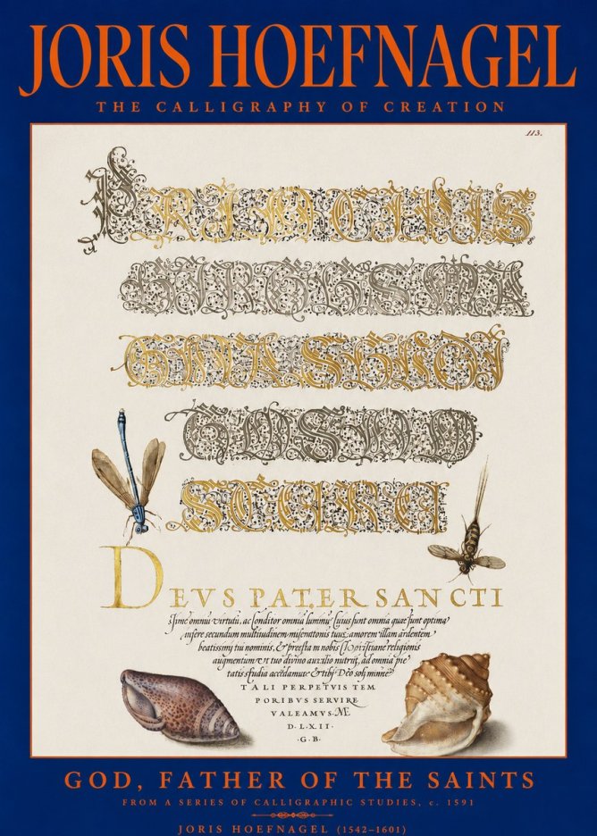 Joris Hoefnagel Praise Be to God the Father No3 - Plakát