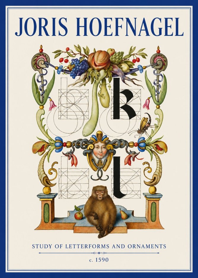 Joris Hoefnagel Study of Letterforms and Ornaments No4 - Plakát