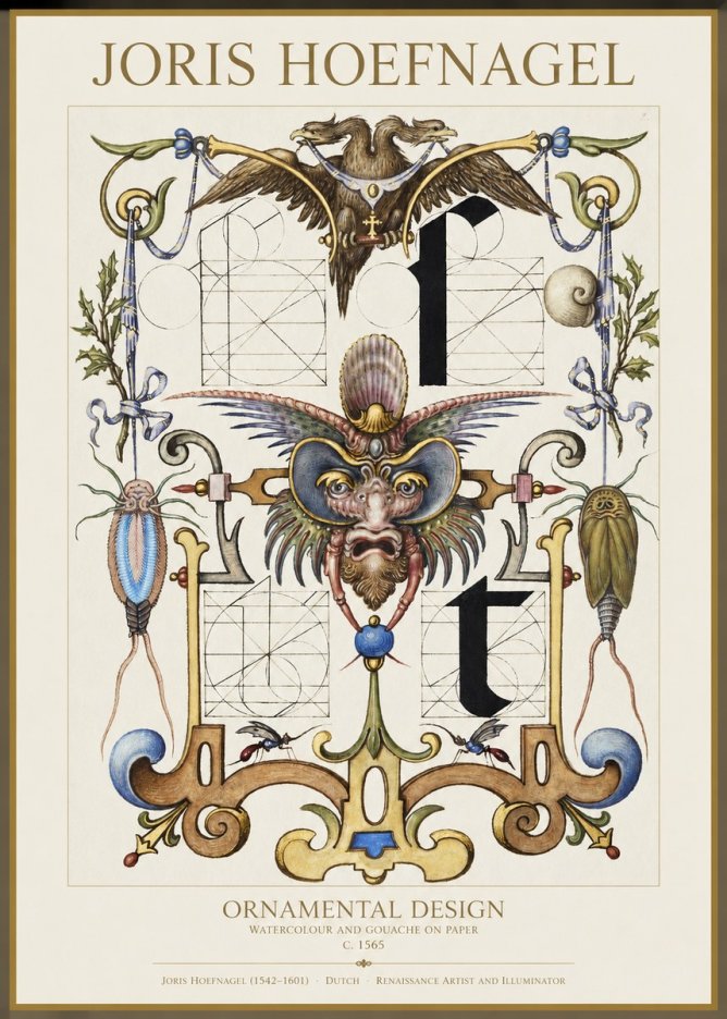Joris Hoefnagel Ornamental Design II No1 - Plakát