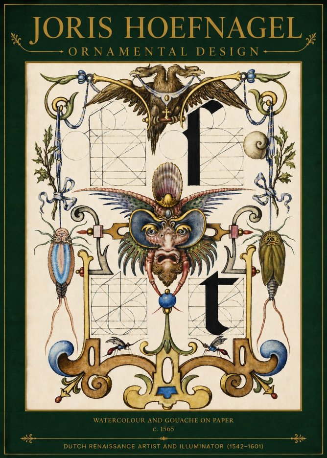 Joris Hoefnagel Ornamental Design II No3 - Plakát