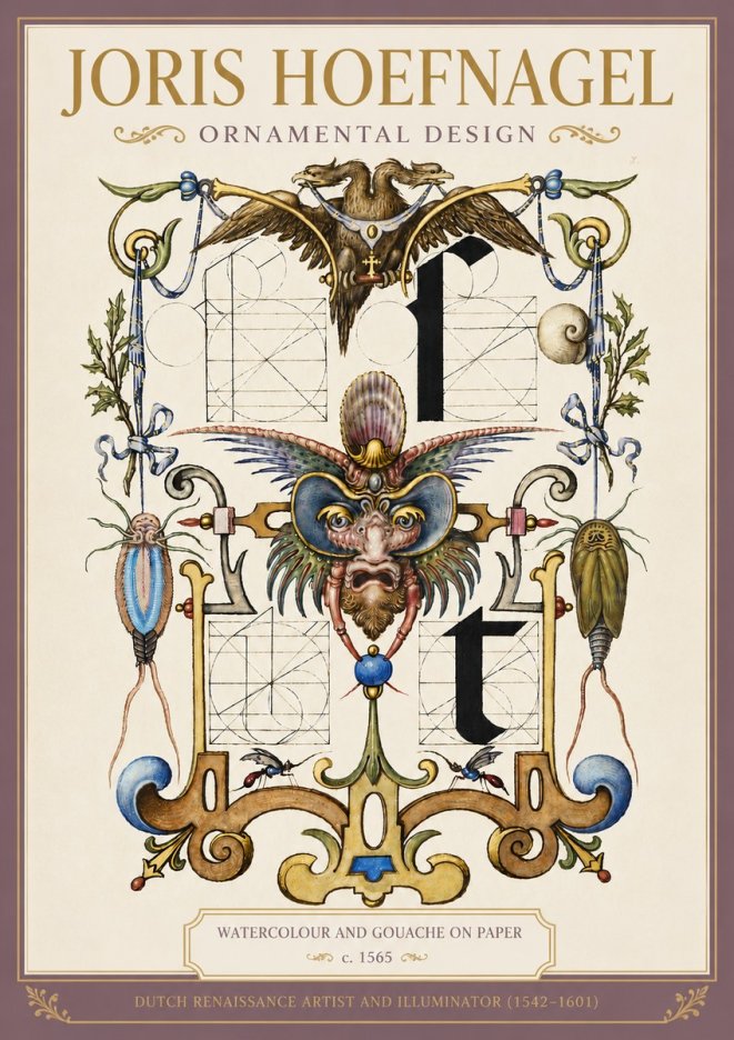 Joris Hoefnagel Ornamental Design II No4 - Plakát
