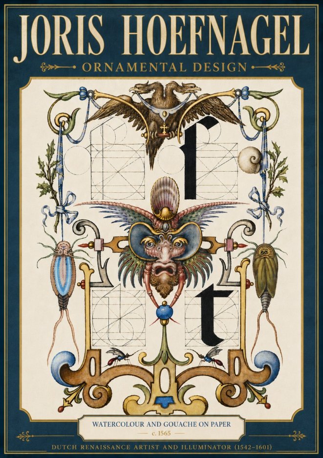 Joris Hoefnagel Ornamental Design II No6 - Plakát