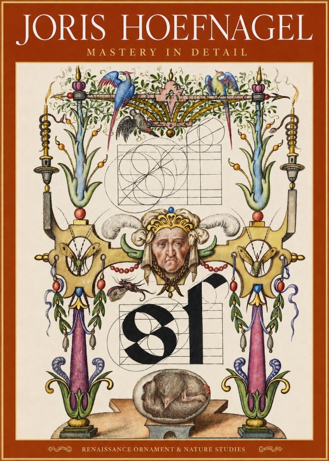 Joris Hoefnagel Mastery in Detail - Renaissance Ornament & Nature Studies No2 - Plakát