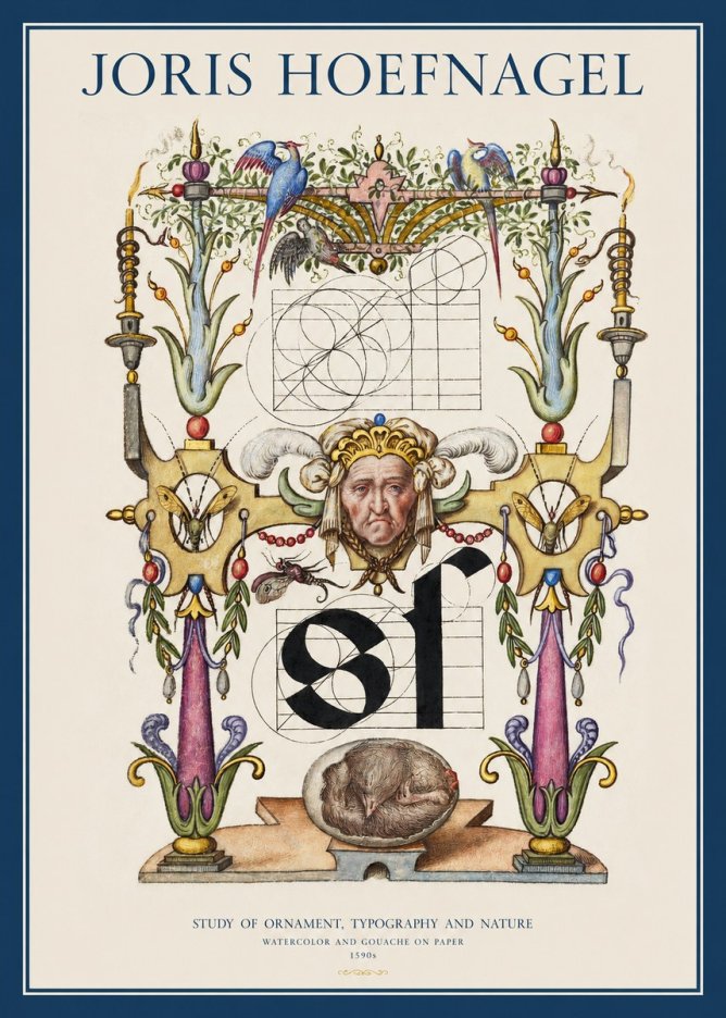 Joris Hoefnagel Mastery in Detail - Renaissance Ornament & Nature Studies No5 - Plakát