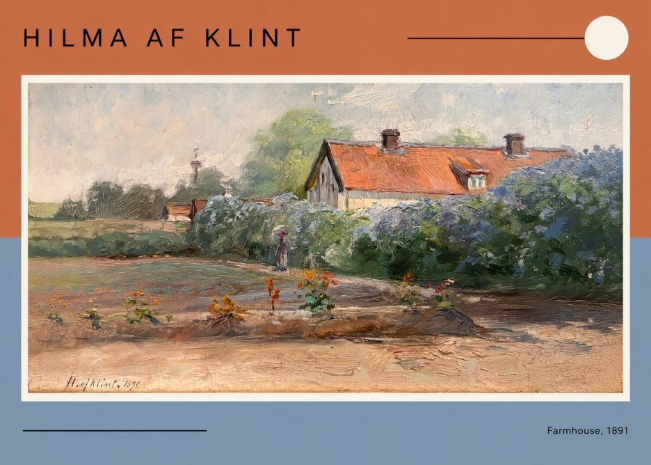 Hilma af Klint Farmhouse, 1891 No4 - Plakát