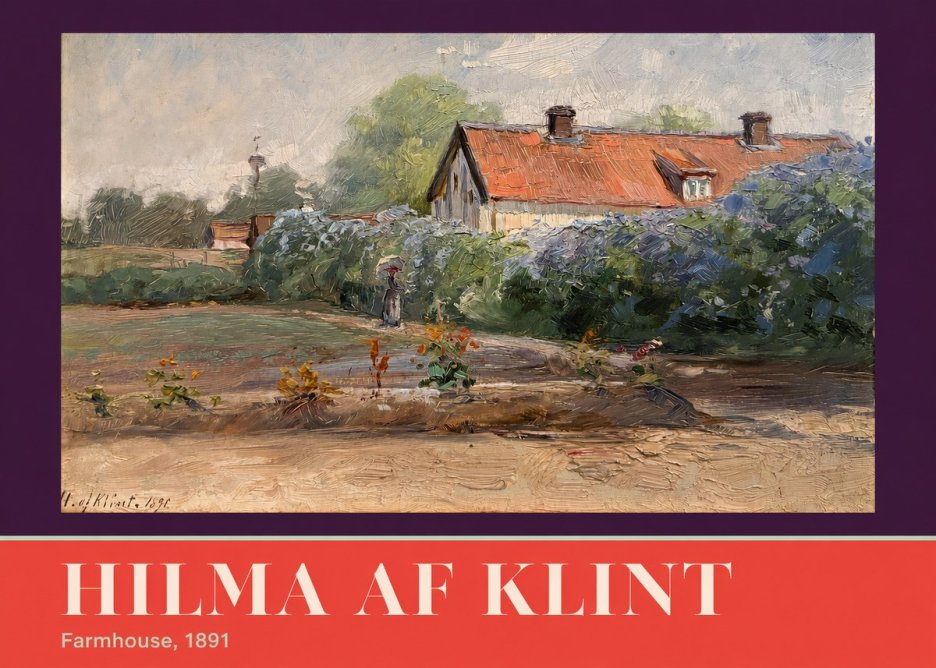 Hilma af Klint Farmhouse, 1891 No6 - Plakát