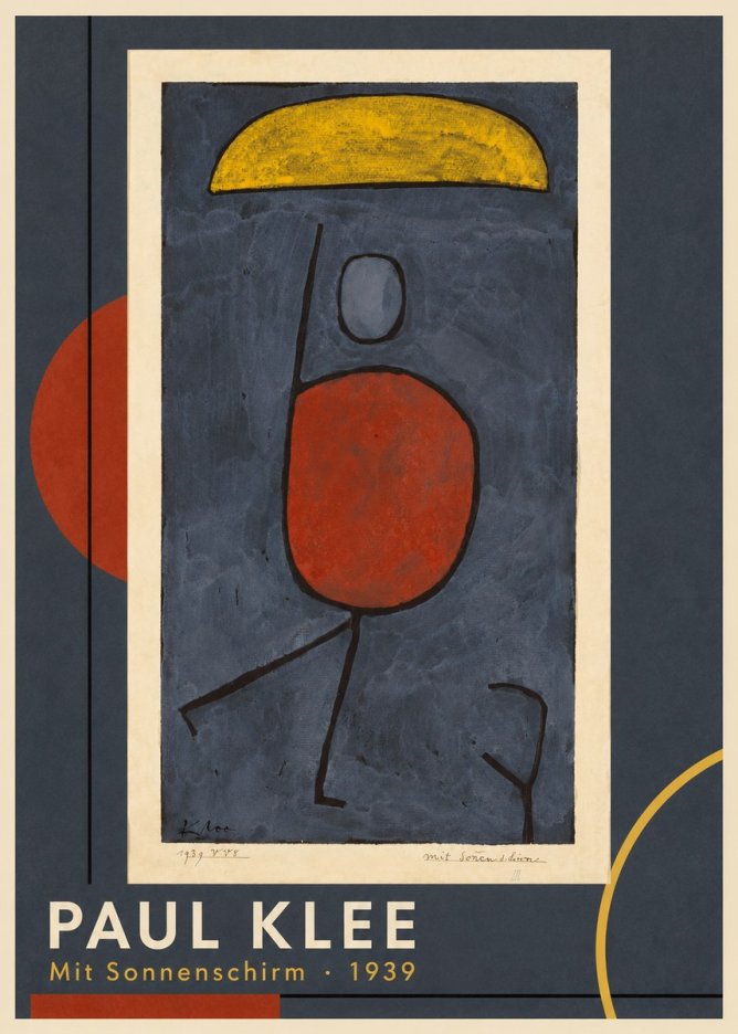 Paul Klee Mit Sonnenschirm No1 - Plakát