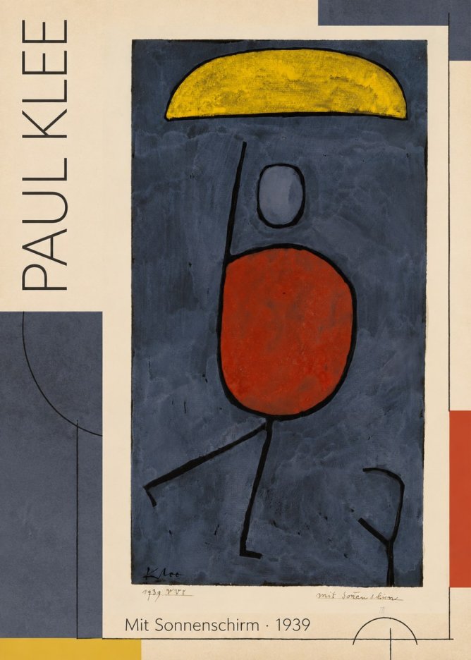 Paul Klee Mit Sonnenschirm No2 - Plakát