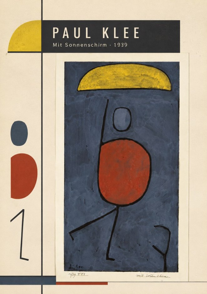 Paul Klee Mit Sonnenschirm No3 - Plakát