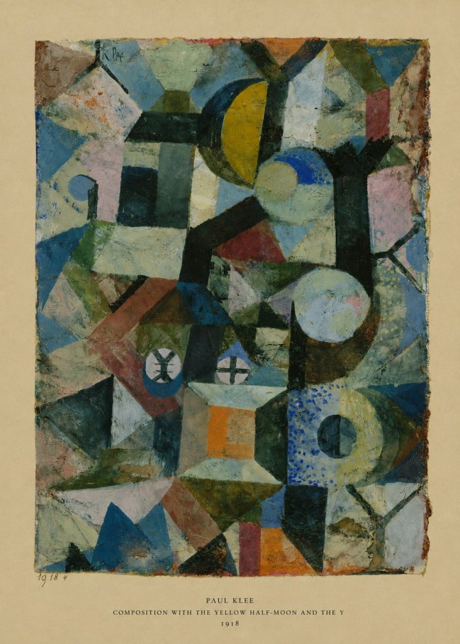Paul Klee Composition with the Yellow Half-moon and the Y No6 - Plakát
