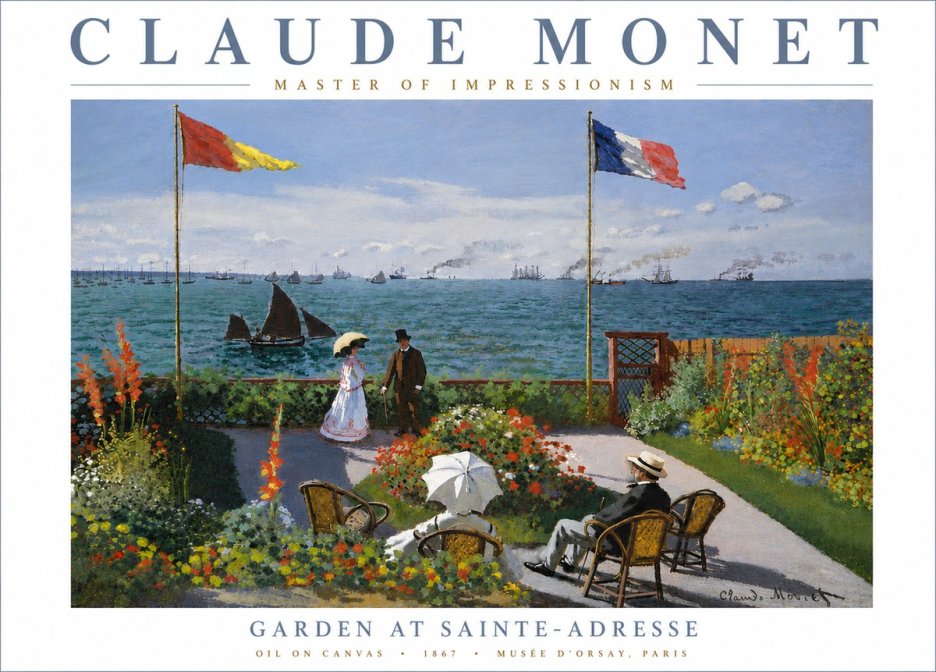 Monet Garden at Sainte-adresse No6 - Plakát