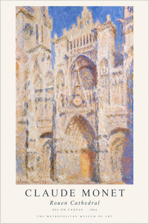 Monet Rouen Cathedral No1 - Plakát
