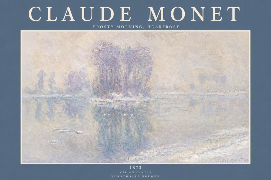 Monet Frosty Morning, Hoarfrost No3 - Plakát