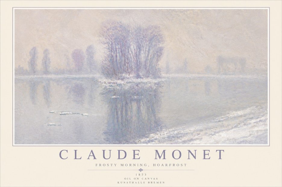 Monet Frosty Morning, Hoarfrost No4 - Plakát