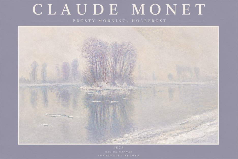Monet Frosty Morning, Hoarfrost No5 - Plakát