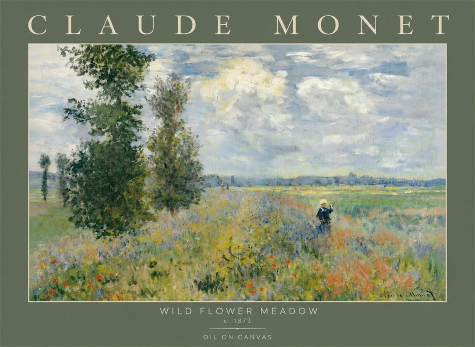 Monet Wild Flower Meadow No2 - Plakát