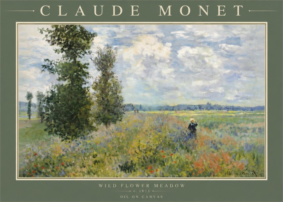 Monet Wild Flower Meadow No4 - Plakát
