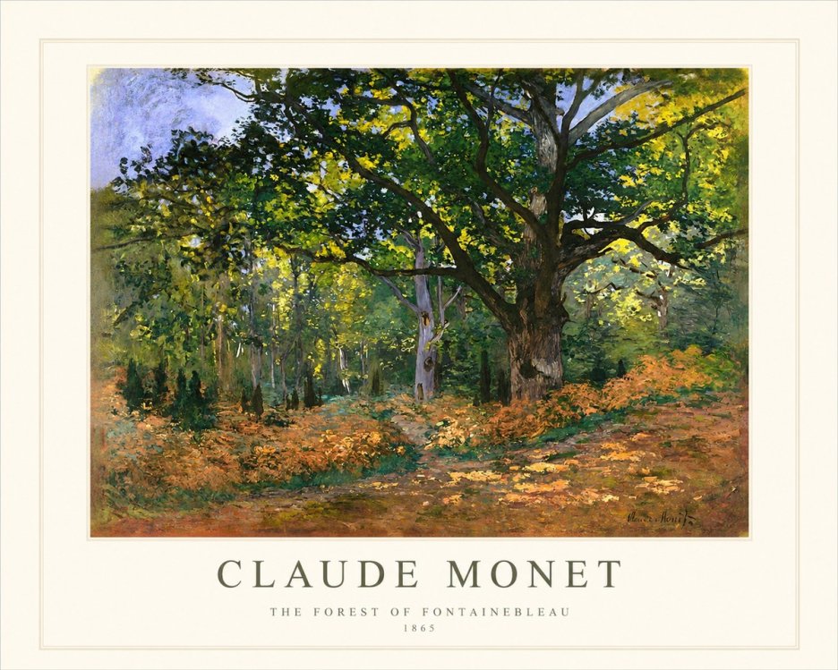 Monet The Forest of Fontainebleau No1 - Plakát
