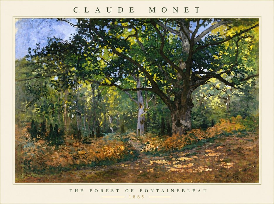 Monet The Forest of Fontainebleau No5 - Plakát