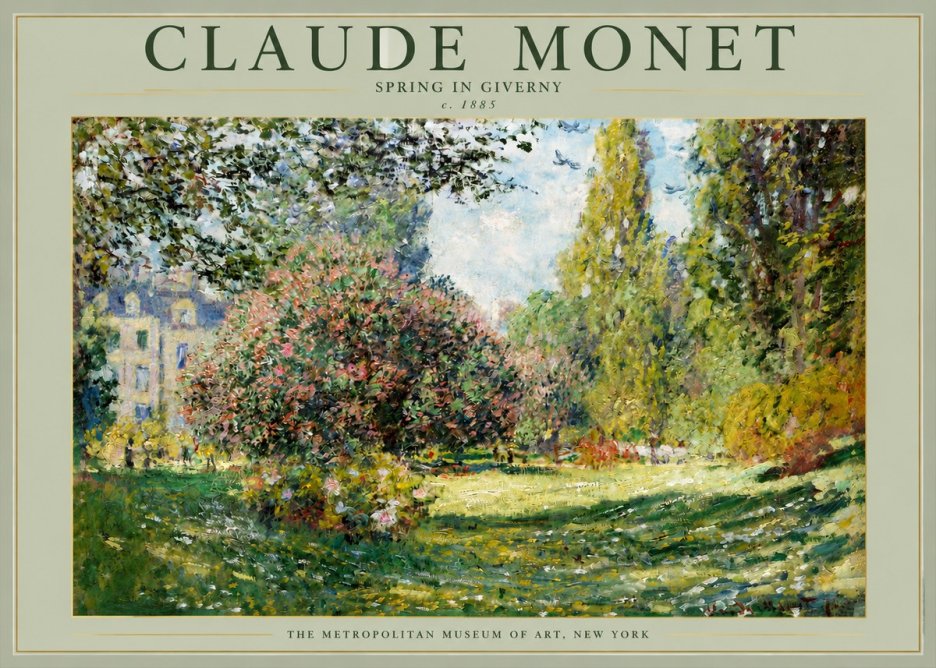 Monet Spring in Giverny No2 - Plakát