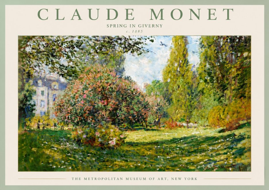 Monet Spring in Giverny No5 - Plakát