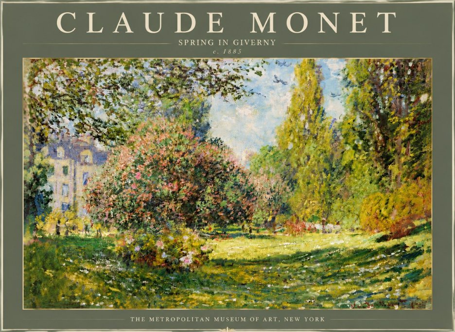 Monet Spring in Giverny No6 - Plakát