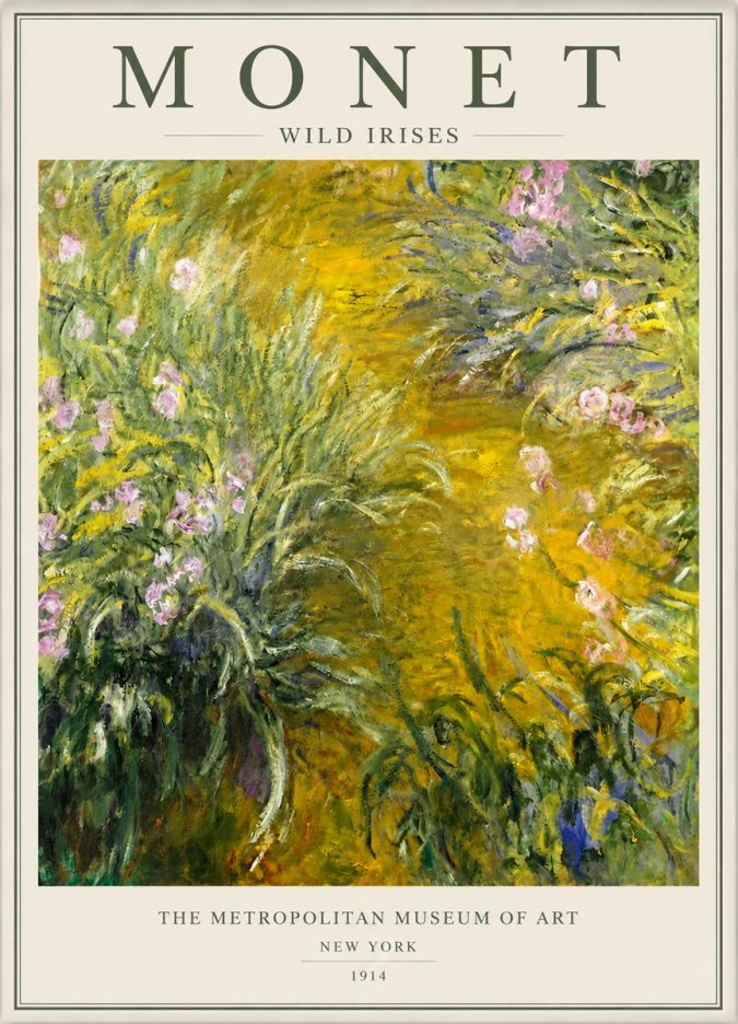 Monet Wild Irises No3 - Plakát