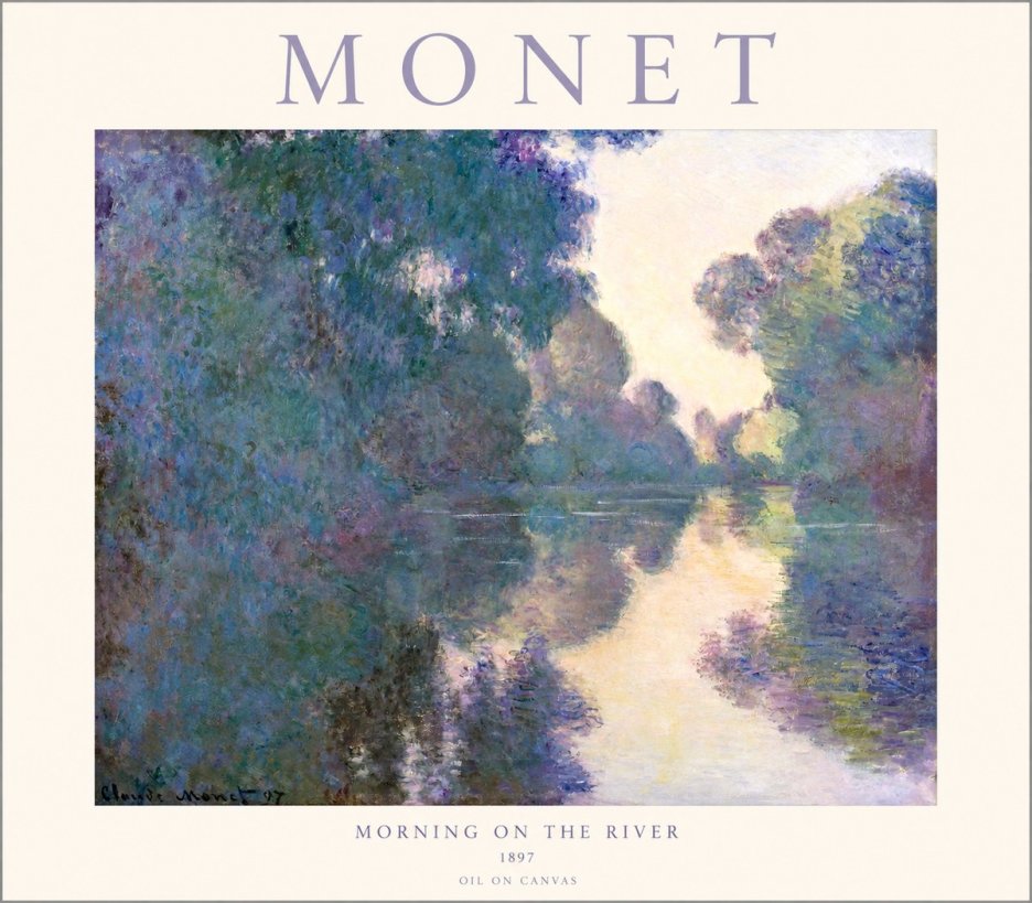 Monet Morning on the River No1 - Plakát