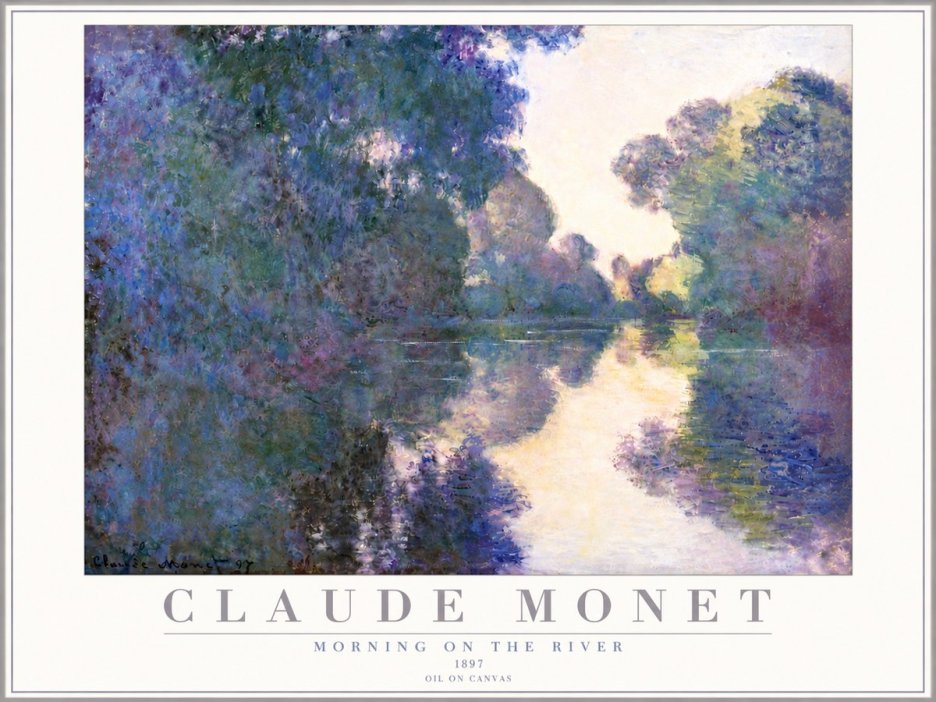 Monet Morning on the River No4 - Plakát