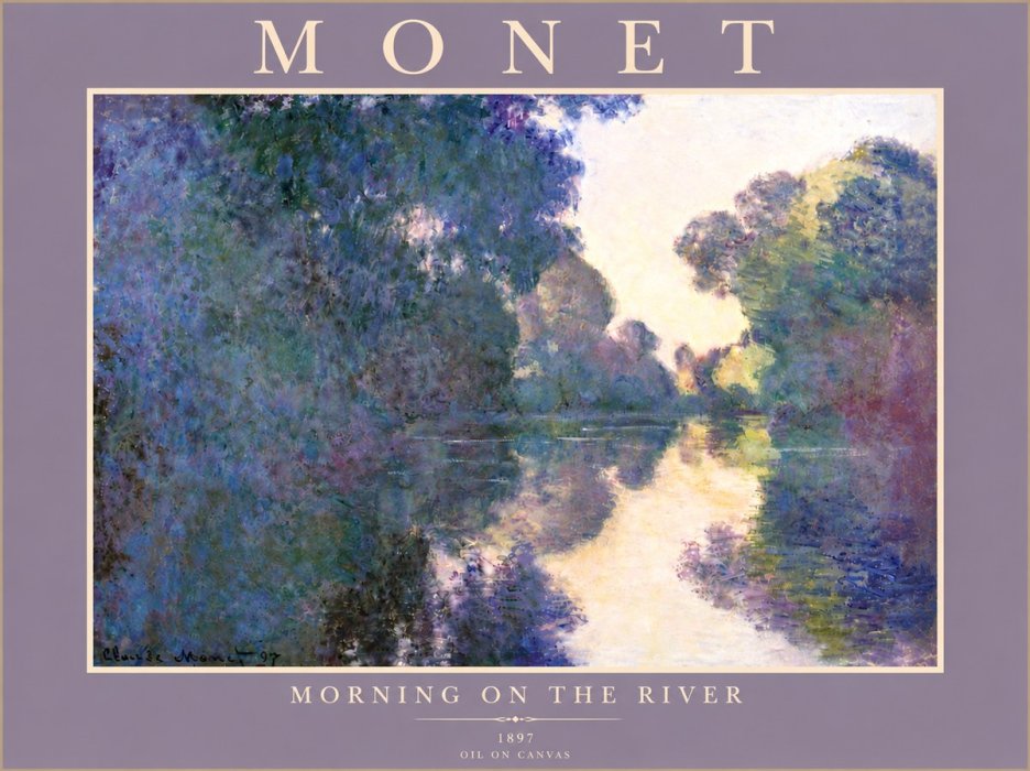 Monet Morning on the River No5 - Plakát