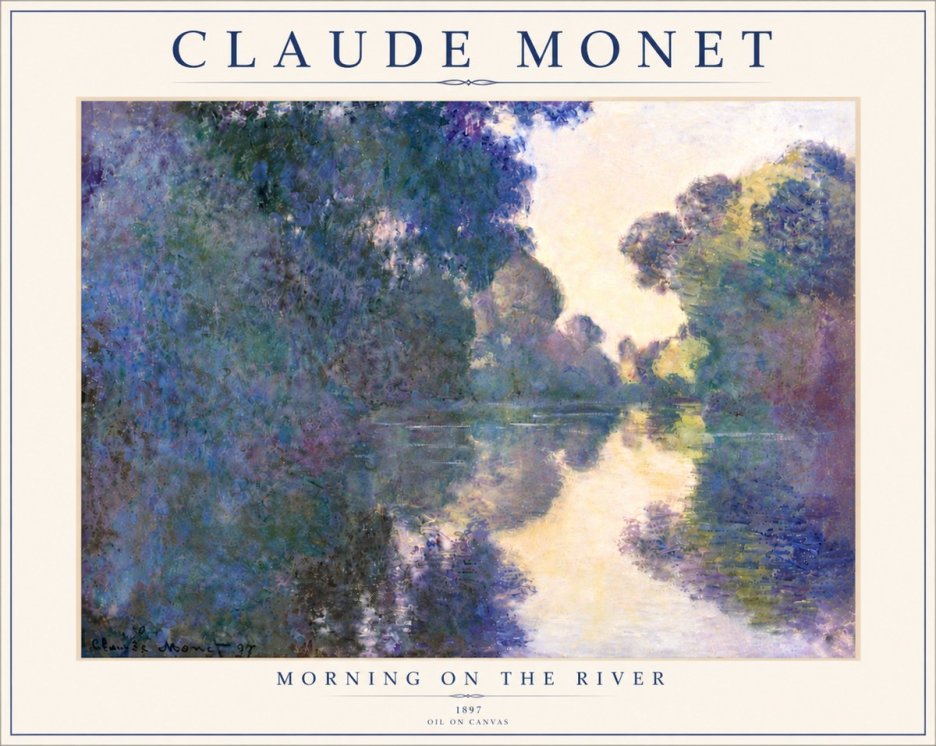 Monet Morning on the River No6 - Plakát
