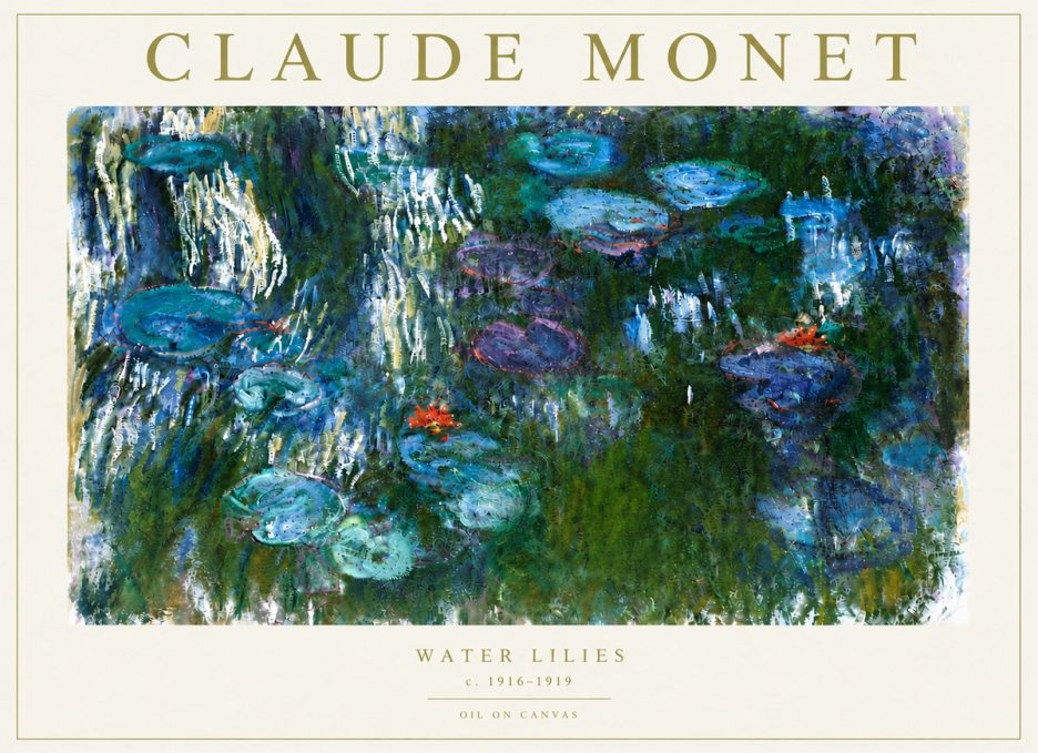 Monet Water Lilies IV No6 - Plakát