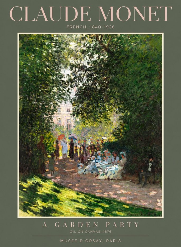 Monet A Garden Party No2 - Plakát