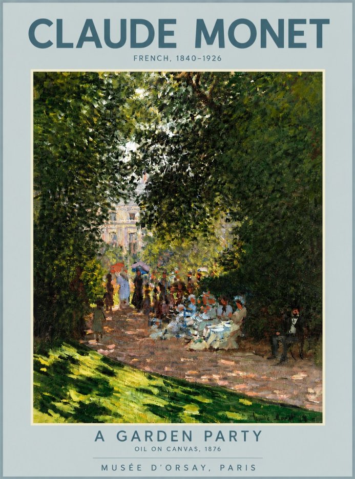 Monet A Garden Party No6 - Plakát