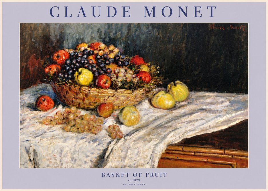 Monet Basket of Fruit No2 - Plakát