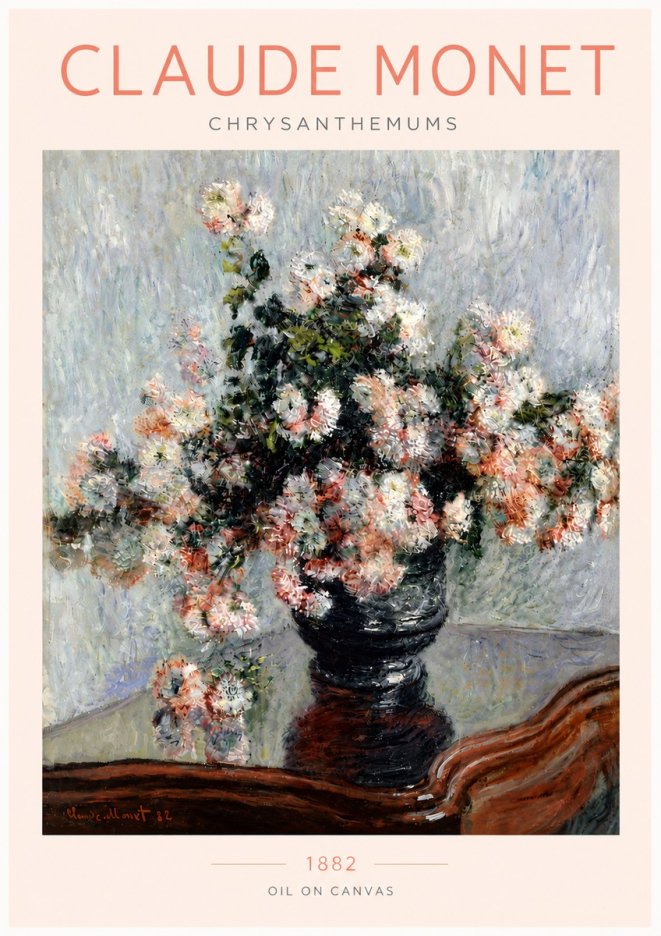Monet Chrysanthemums No4 - Plakát