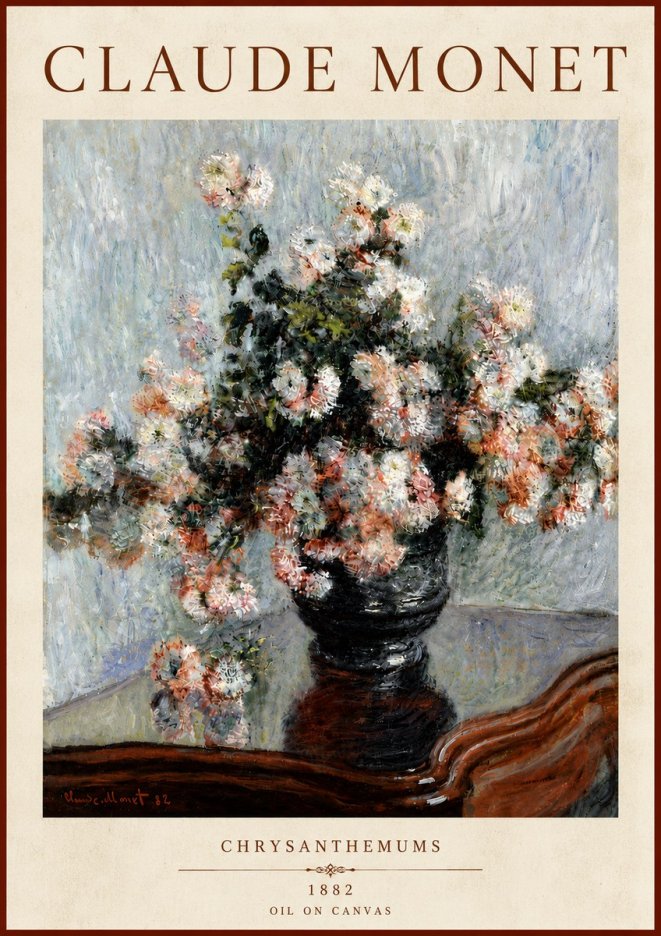Monet Chrysanthemums No5 - Plakát