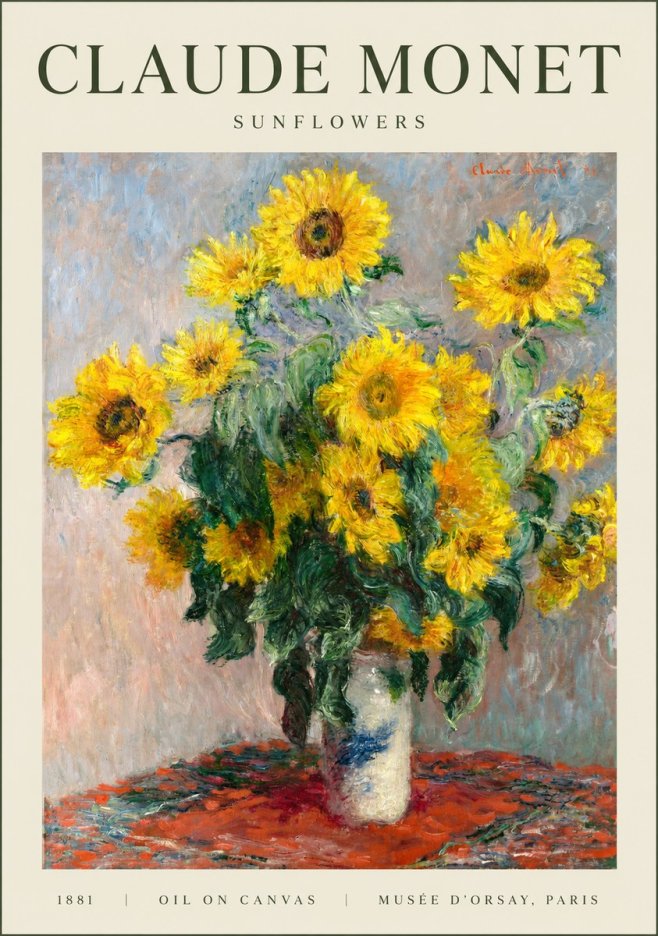 Monet Sunflowers No1 - Plakát